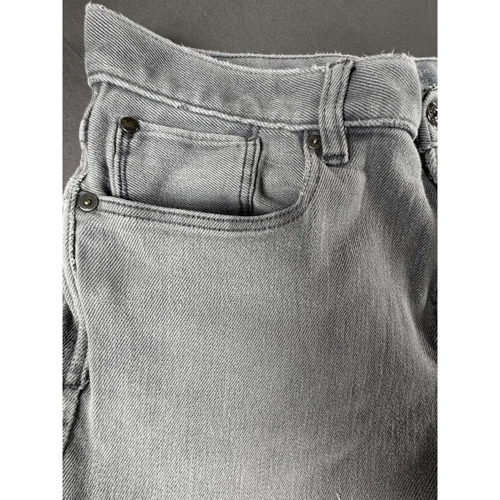 Banana Republic Jeans Mens 34x34 Light Wash Gray Slim Straight Traveler Denim